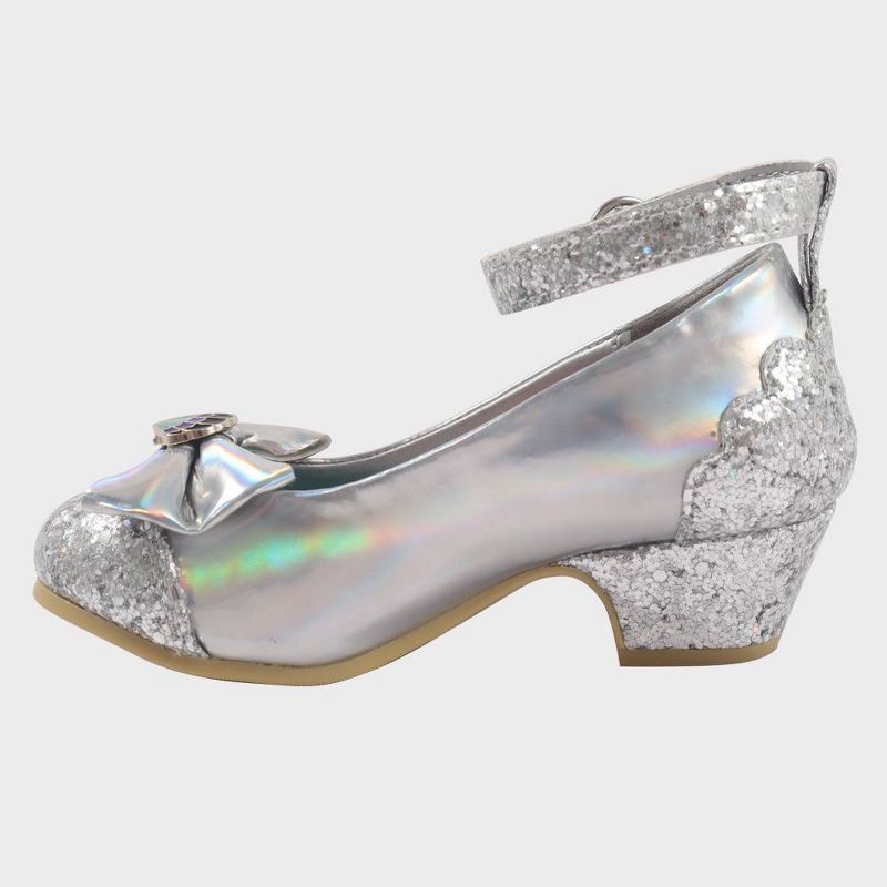 Toddler Girls' Disney Princess Ballet Flats - Silver, 5 of 8