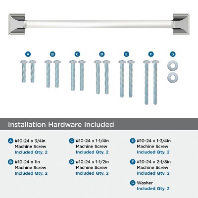 Polished Chrome 12-Inch Modern Appliance Pull with Mounting Hardware