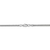 Black Bow Jewelry 2mm, 14k White Gold Hollow Wheat Chain Necklace - 4 of 4