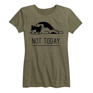 Women's - Instant Message - Not Today Cat Short Sleeve Graphic T-Shirt - 1 of 4