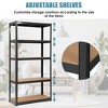 Costway 72'' Heavy Duty Storage Shelf Steel Metal Garage Rack 5 Level Adjustable - 4 of 4