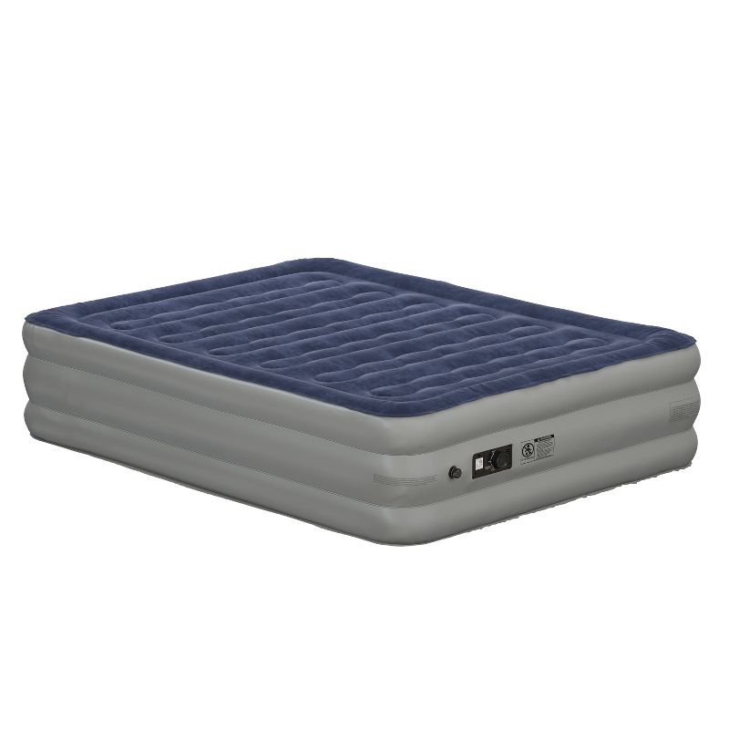 Emma and Oliver 18 Inch Raised Inflatable Air Mattress With Internal Electric Pump, 1 of 14