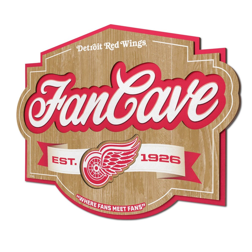 Photos - Coffee Table NHL Detroit Red Wings Fan Cave Sign