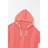 Women's Coral Knit Drawstring Hooded Sweater - Sweet Lover Fashion - 3 of 4