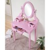 Makeup Vanity Table and Stool Set - 2 of 4
