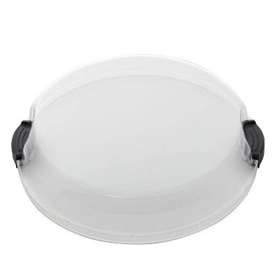 14" Round Bamboo Charcuterie Board with Clear Locking Lid