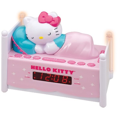 Hello Kitty Sleeping Kitty Dual Alarm Clock Radio with Night Light - Pink (KT2052P)