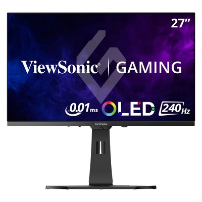 ViewSonic XG272-2K-OLED 27 Inch 1440p 240Hz White Gaming Ergonomic RGB OLED Monitor with up to 0.01ms, AMD FreeSync Premium, G-Sync Compatibility, and
