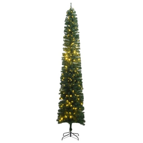 Vidaxl Slim Artificial Christmas Tree With 300 Warm White Led Lights ...