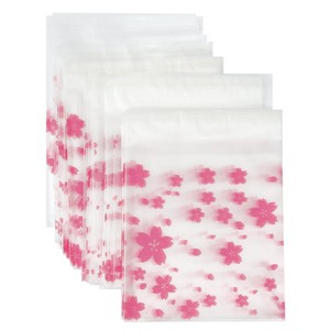 Wrapables Transparent Self-Adhesive 4" x 4" Candy and Cookie Bags, Favor Treat Bags for Parties and Wedding (200pcs), Cherry Blossoms - 1 of 4