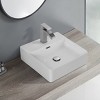 ChicFurnit Bathroom Sinks Vessel Sink Square Sink Vanity Sink Art Basin Countertop Bathroom Sink for Bathroom, White, 16.14"*16.53"*5.11" - 2 of 4