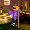 Whisen Halloween Inflatable Pumpkin Grim Reaper, Blow Up Outdoor LED Yard Display, Waterproof - Purple - 2 of 4