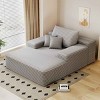 Modern Sofa Bed Lounger, Oversized Chaise with Pillows for Moviebonus Room, Foam Filled Sofa Bed with Plush Corduroy Fabric Cover-Coolbibila - 3 of 4