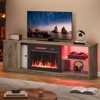 Pinmoco Electric Fireplace TV Stand with Storage Cabinet and LED Open Shelf for TVs up to 70" - 2 of 4