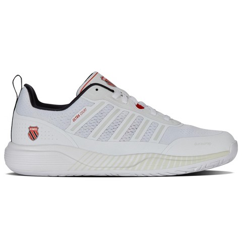 K-Swiss Men's Ultra Court Pickleball Shoe (White/Black/Mars Red) (12)