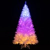 Tangkula 7 FT Pre-Lit Artificial Christmas Tree Hinged White Xmas Tree w/ 1346 PVC Branch Tips - 3 of 3