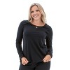 Aventura Clothing Women's Solid Addison Long Sleeve Keyhole Neck T-Shirt - 4 of 4