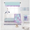 Bacati - Isabella Paisley Aqua/Lilac/Purple Throw Pillow - 4 of 4