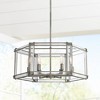 Minka Lavery Antique Nickel Chandelier 24" Wide Industrial Clear Acrylic 6-Light Fixture for Dining Room House Foyer Kitchen Home - 2 of 4