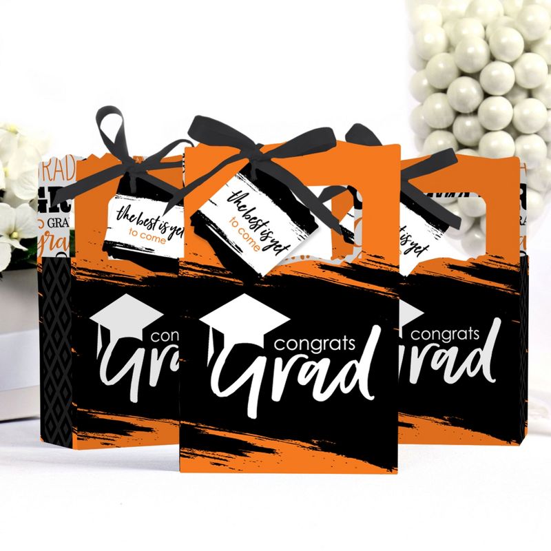 Big Dot of Happiness Orange Grad - Best is Yet to Come - Orange  Graduation Party Favor Boxes - Set of 12, 3 of 7