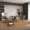 Leopard 8x10 Rug - Washable Animal Print Rug, Large Living Room Carpet, Soft Non-Slip Surface, Non-Shedding Brown Carpet, Ideal for Office Dormitory - 4 of 4
