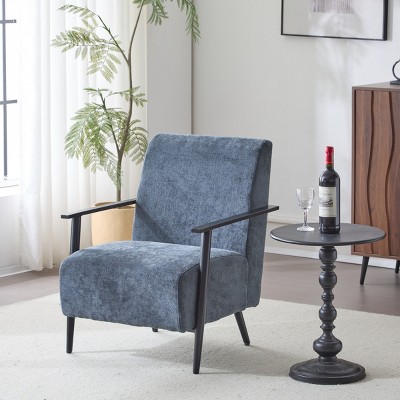 Polyester Upholstered Lounge Accent Chair with Sturdy Metal Frame for Living Room,Bedroom or Office-Baofuwish