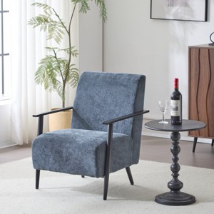 Polyester Upholstered Lounge Accent Chair with Sturdy Metal Frame for Living Room,Bedroom or Office-Baofuwish - 1 of 4