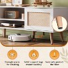 GALAXHERO TV Stand for 65 Inch TV, Mid Century Modern Entainment Center, Boho TV Console with Storage Shelf 2 Cabinets for Bedroom Living Room - 4 of 4