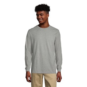 Lands' End School Uniform Men's Long Sleeve Essential T-shirt - 1 of 4