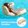Joyfy Inflatable Pool Floats Chairs, Water Hammock Floating Lounge Adult, Tropical Leaves Beach Lake Floaties Lounger for Relaxing Swimming Party - 3 of 4