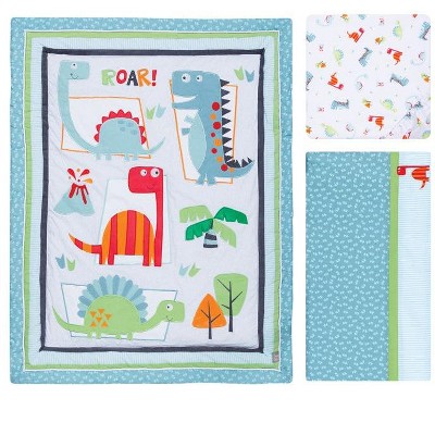 Trend Lab Dinosaur Roar Baby Nursery Crib Bedding Set - 3pc