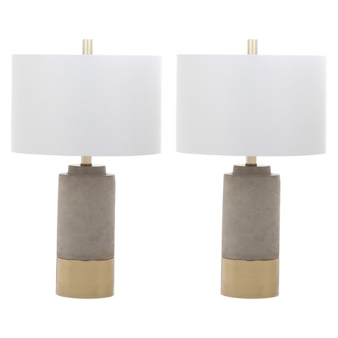 Set Of 2 24 Bron Table Lamp Gray, Two Light Bulb Table Lamp