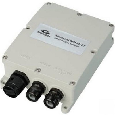 Microsemi PD-9001GO-ET Midspan - 54 V DC Output - 1 10/100/1000Base-T Input Port(s) - 1 10/100/1000Base-T Output Port(s) - 30 W