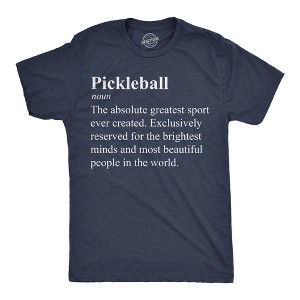Mens Funny T Shirts Pickleball Definition Sarcastic Graphic Novelty Tee For Men - Crazy Dog Men's T Shirt - 1 of 4