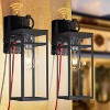 ALOADECOR 1 Light Black Dusk to Dawn Sensor Outdoor Wall Lantern Coach Sconces Light with Clear Glass and built-in GFCI Outlets (2 Pack) - 2 of 4