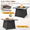 Tangkula Set of 7 Patio Furniture Set w/ 35" Propane Gas Fire Pit Table & Waterproof Cover - 2 of 4