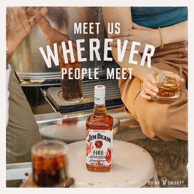 Jim Beam Kentucky Fire Bourbon Whiskey - 750ml Bottle