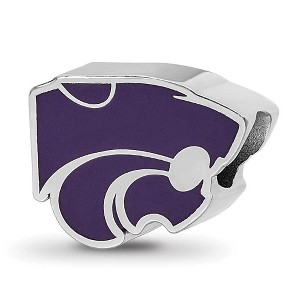 Black Bow Jewelry Sterling Silver Kansas State Wildcats NCAA Bead Charm - 1 of 4