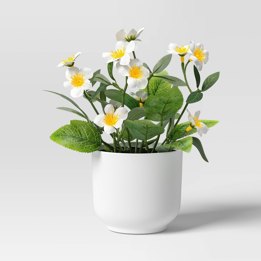 Photos - Other interior and decor Artificial Spring Floral Mini Arrangement Potted Plant Yellow - Threshold™