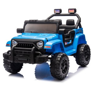 Racxily Dual Drive Kids Ride On Electric Car for 2-4 Years with, Bluetooth, Four-Wheel Suspensionwith LED Headlights, USB Music & Remote Control - 1 of 4