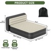 Queen Size Air Mattress with Headboard and Pump, 18in Blow Up Mattress Inflatable Bed for Home & Visitors - 2 of 4