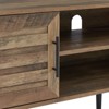 Chic Crate - Bryner Mid-Century Rustic Oak TV Stand for 70" TVs w/ Storage & Cable Management - 3 of 4