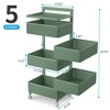 Fortune Candy 34.45'' Tall 5-Tier Metal Rolling Cart, Home Organization - 3 of 4