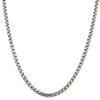Black Bow Jewelry Men's 5.2mm, Sterling Silver, Solid Round Box Chain Necklace - 3 of 4
