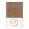 Linum Home Textiles 100% Turkish Cotton MONICA Gold Thread 3PC Embellished Towel Set - 3 of 4
