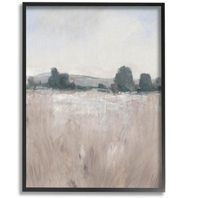 Stupell Industries Rural Autumn Grassland Field Nature Framed Giclee Art