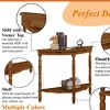 HDZNVF Retro Circular Curved Half-Moon Console Table - 2 of 4