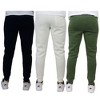 Galaxy By Harvic Pro Star Men's Slim Fit Fleece Lined Joggers-3 Pack - 4 of 4
