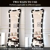 63x24" Black Hollywood Full Length Mirror with Lights: 5 Color Modes, Touch Control, Wall Mounted or Standing - 3 of 4