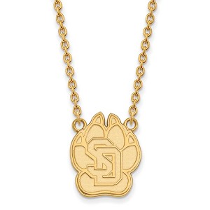 Black Bow Jewelry 10k Yellow Gold South Dakota Coyotes NCAA Necklace 18 Inch - 1 of 4